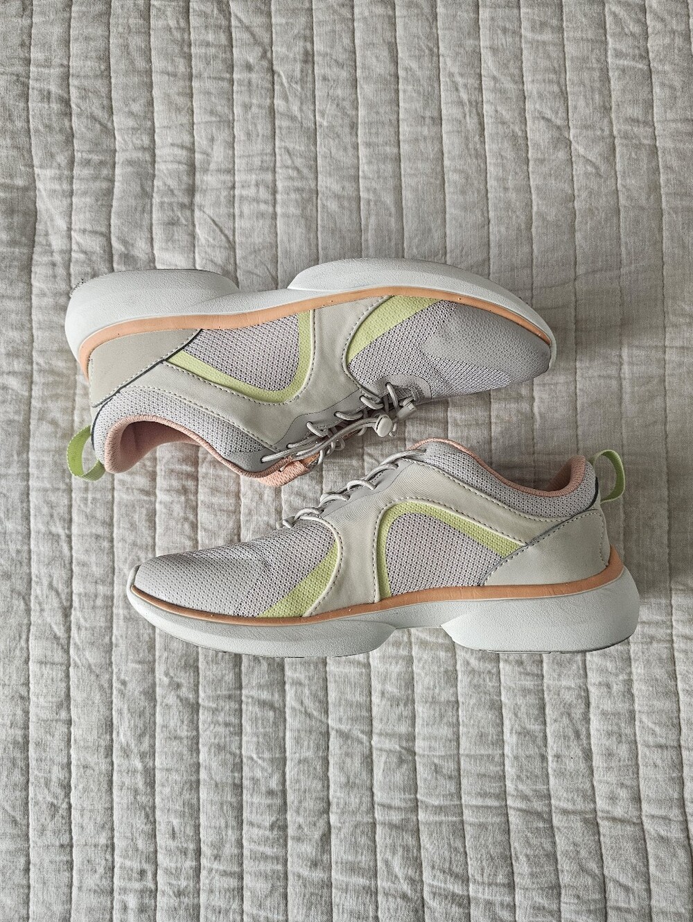 Vionic LAthletic Sneakers with Pastel Green & Peach Accents